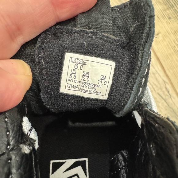 Vans Kids Black and White High-Top Sneakers - Picture 4 of 4